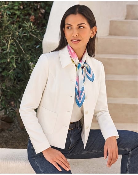 Tencel Twill Cropped Jacket
