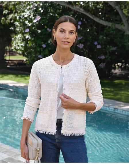 Textured Rib Knitted Jacket