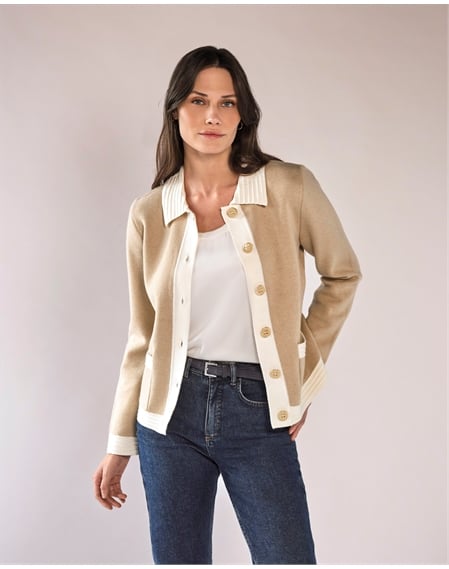 Cotton Wool Milano Tipped Jacket