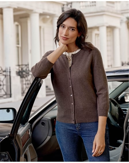 Cashmere Cropped Cardigan