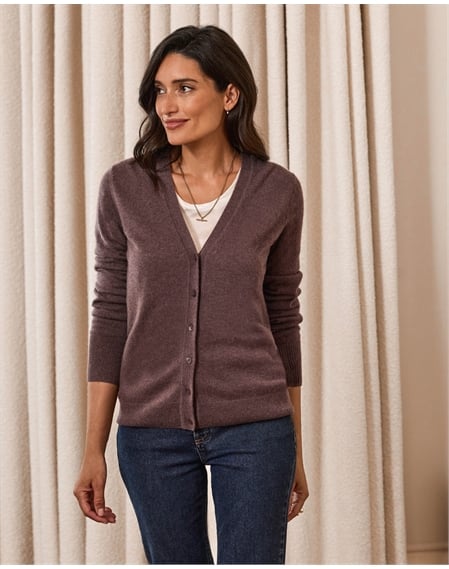 Cashmere V Neck Cardigan