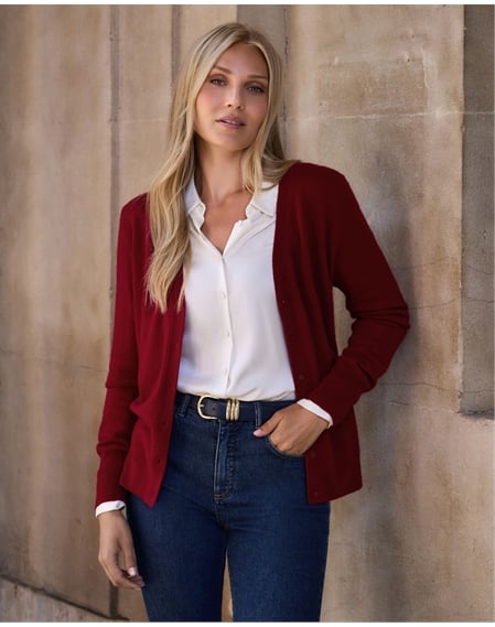 Cashmere V Neck Cardigan