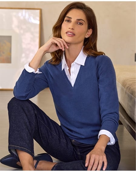 Cashmere V Neck Sweater
