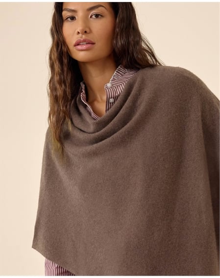 Organic Cashmere Gassato Poncho