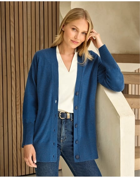 Pure Cashmere Boyfriend Cardigan