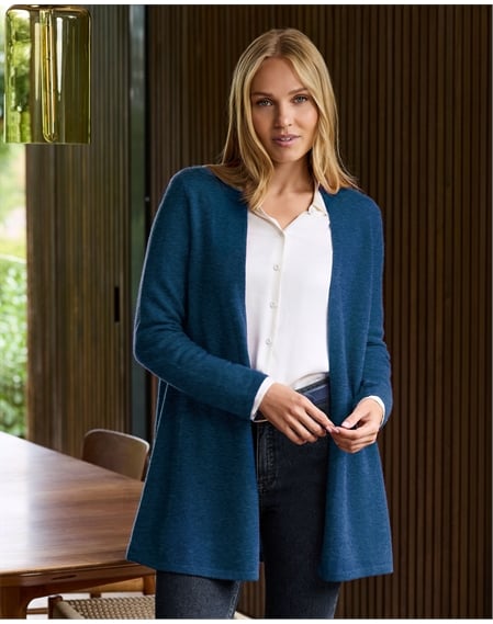 Gassato Lightweight Cashmere Swing Cardigan