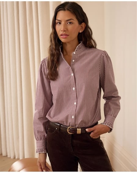 Cotton Frill Neck Shirt