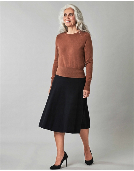 Knitted Fit And Flare Skirt
