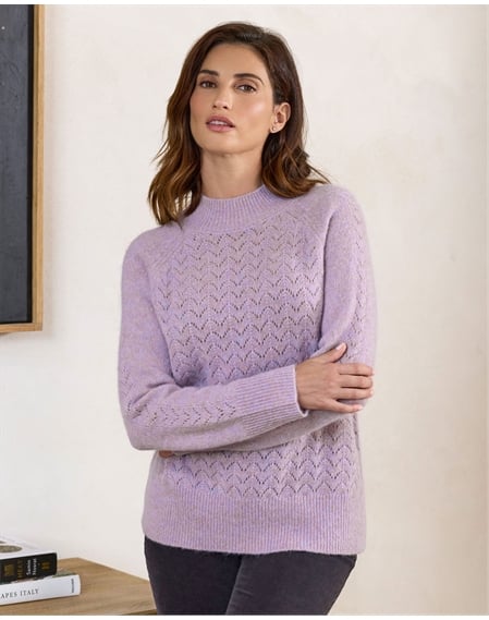 Alpaca Silk Pointelle Sweater