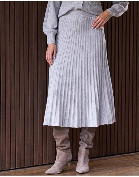 Cashmere Blend Flared Skirt
