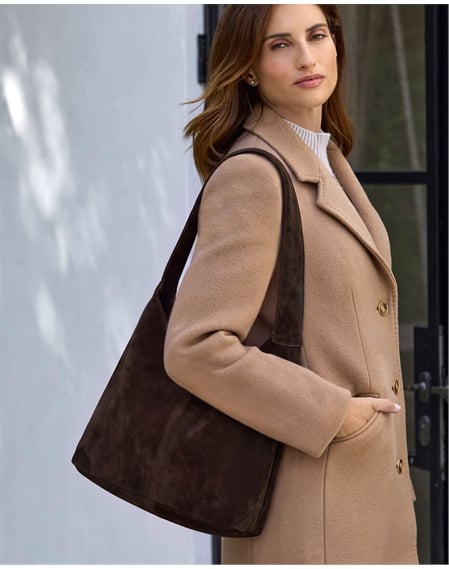 Suede Hobo Bag