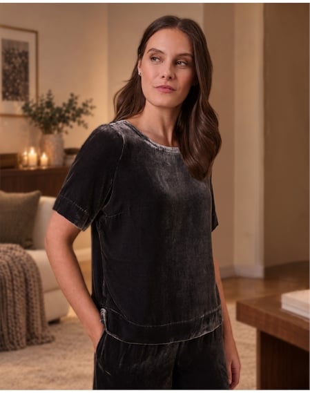 Silk Velvet T Shirt