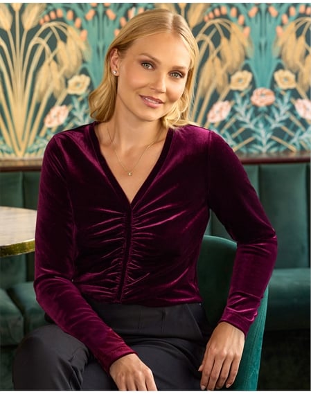 Ruch Front Velour Top