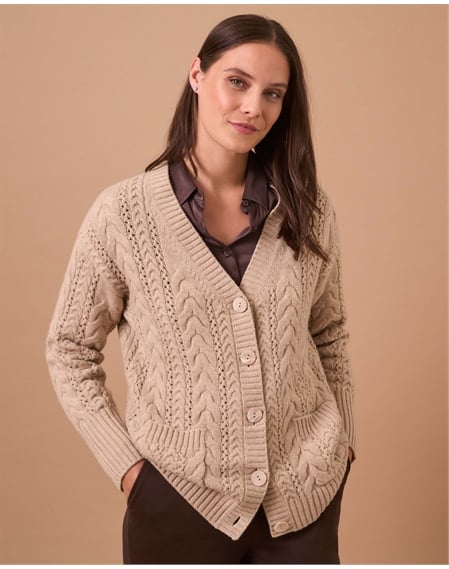 Luxe Cashmere Cable Cardigan