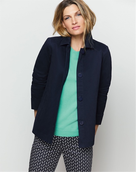Soft Cotton Collared Jacket