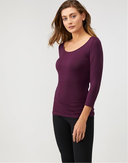 Soft Jersey Scoop Neck Top
