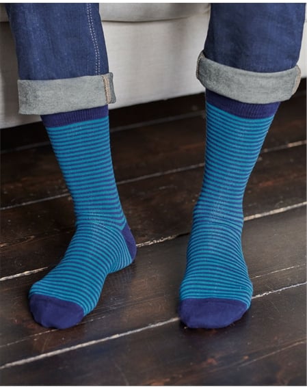 Mens Stripe Bamboo Sock