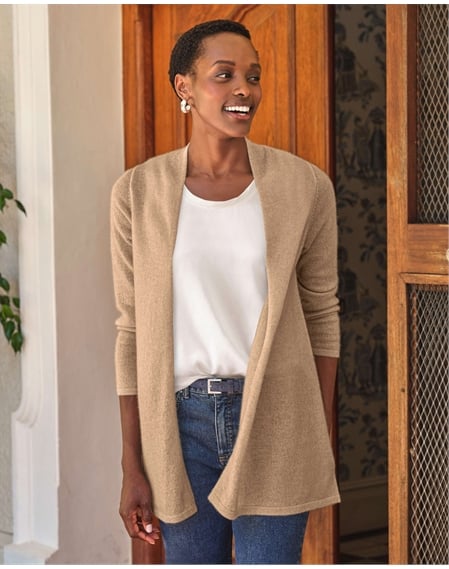 Gassato Lightweight Cashmere Swing Cardigan