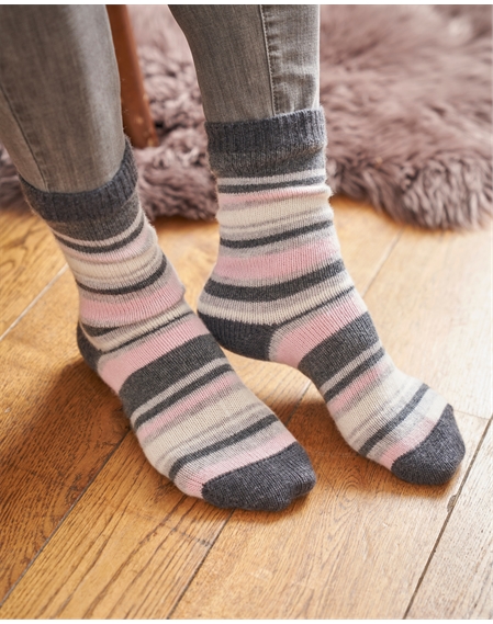 Striped Cashmere Socks