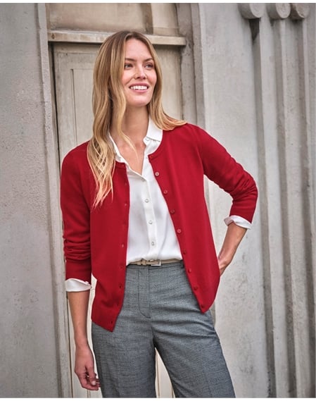 Cashmere Crew Neck Cardigan