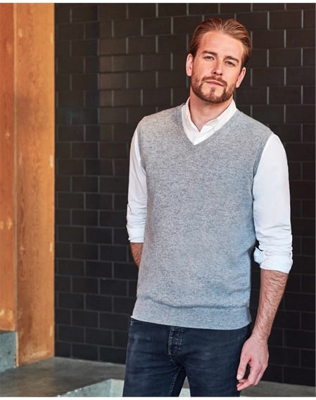 Mens Cashmere Slipover
