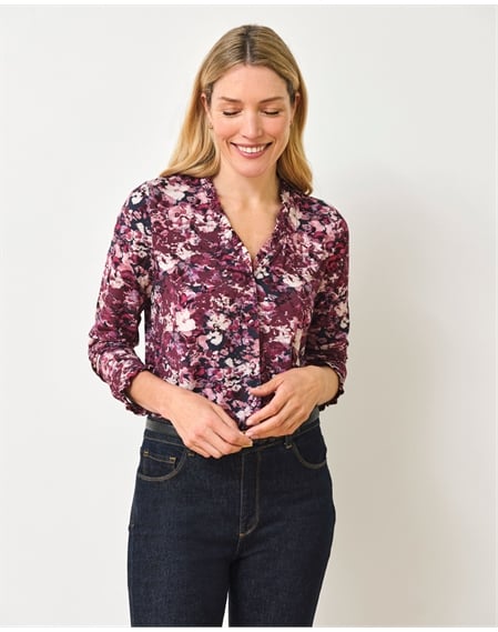 Frill V Neck Top