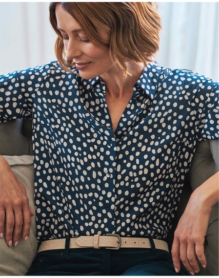 Jacquard Relaxed Fit Short Sleeve Shirt – Scotch & Soda