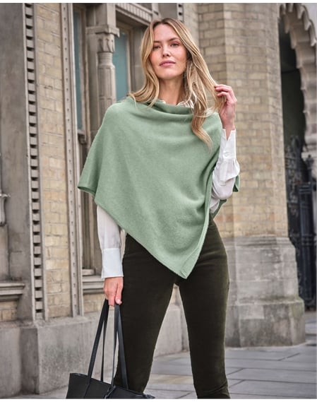 Organic Cashmere Gassato Poncho