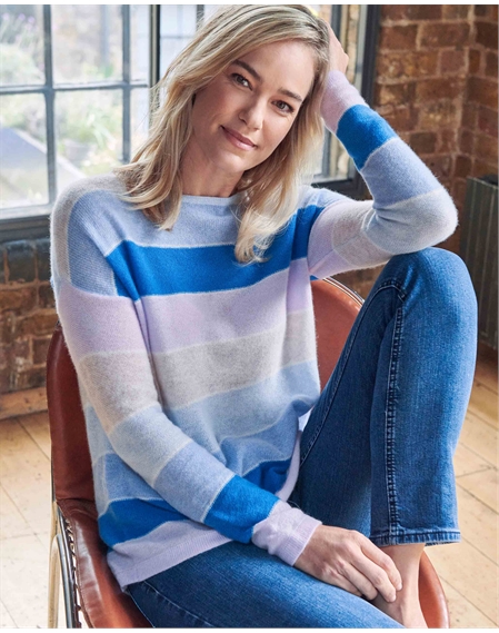 Gassato Cashmere Reverse Stripe Sweater