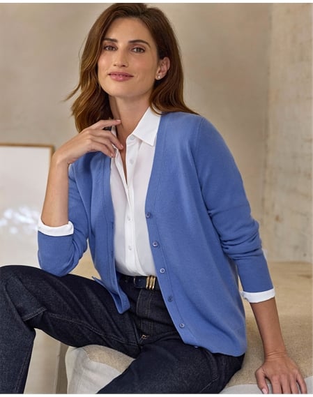 Cashmere V Neck Cardigan