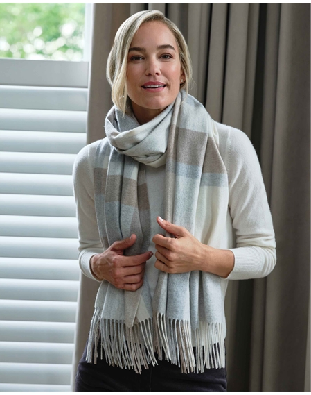 Cashmere Check Blanket Scarf