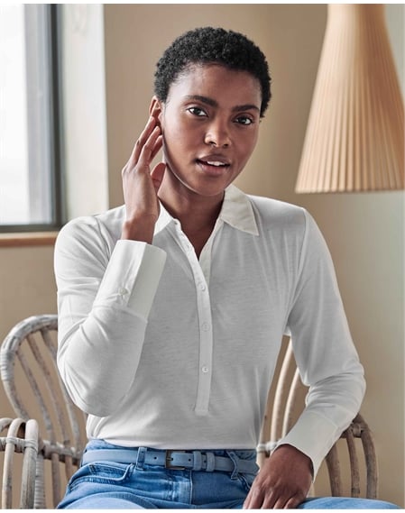 Organic Jersey Shirt With Cotton Trim