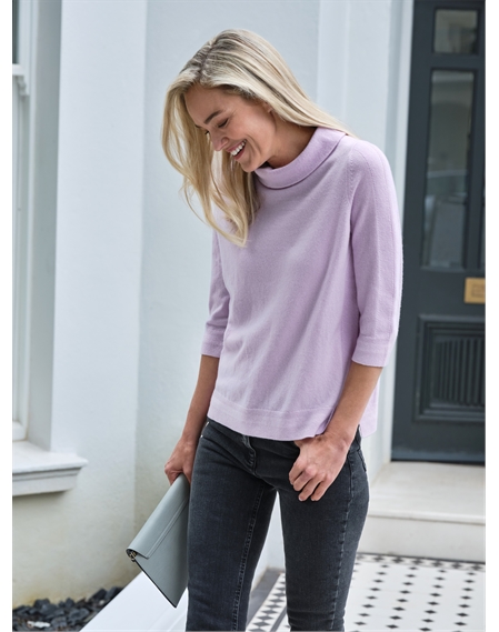 Wisteria | Bardot Sweater | Pure Collection