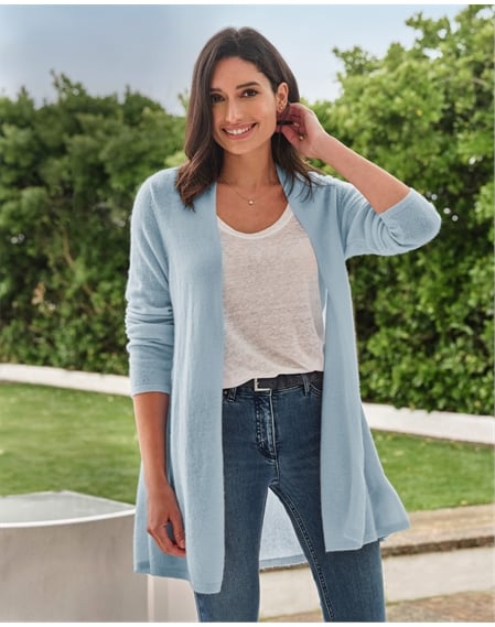 Gassato Lightweight Cashmere Swing Cardigan