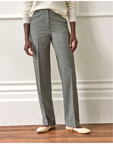 Wool Blend High Waist Trouser