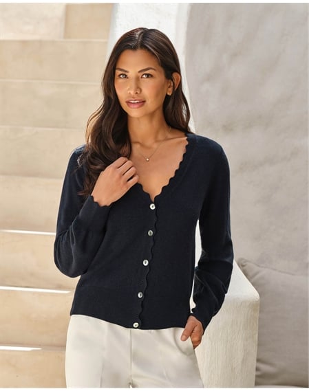 Scalloped Edge Cardigan