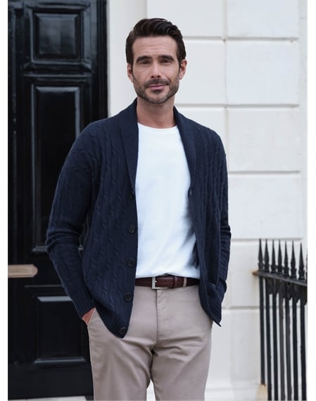 mens pure cashmere cardigan