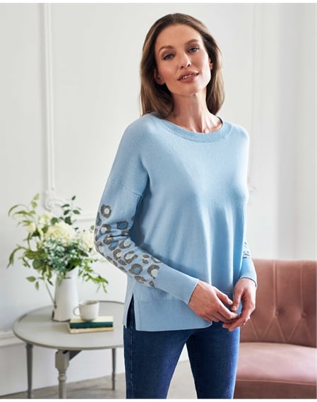 pale blue womens jumper