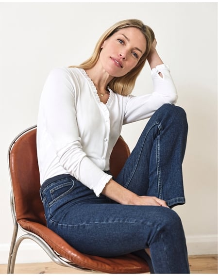 Frill V Neck Top
