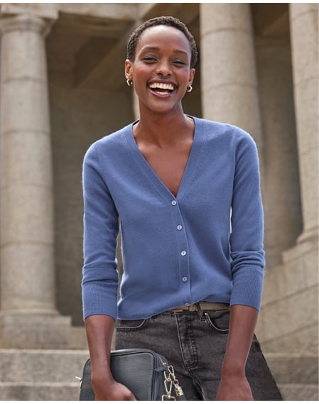 Cashmere V Neck Cardigan