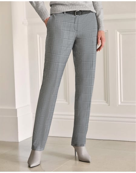 Slim Leg Wool Blend Trouser