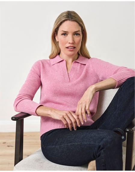 Wool Cash Collar Sweater