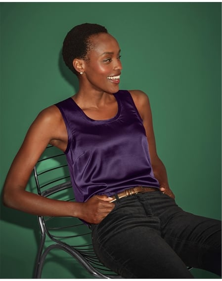 Silk Front Jersey Vest
