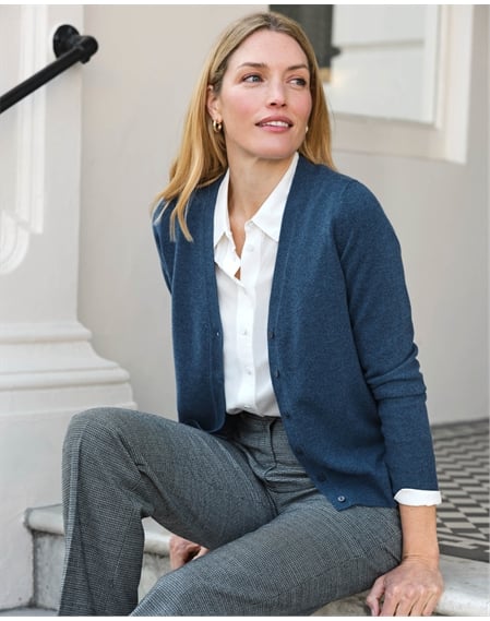 Cashmere V Neck Cardigan