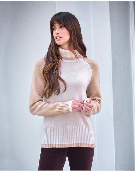 Cashmere Lofty Colour Block Sweater