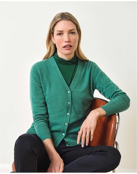 Cashmere V Neck Cardigan