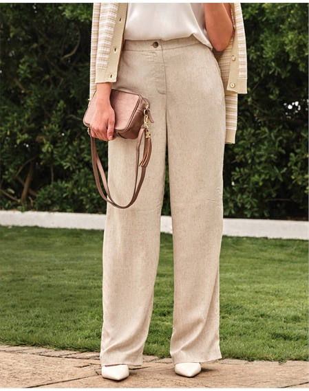 Textured Linen Trouser