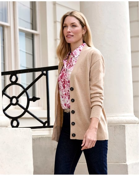 Pure Cashmere Boyfriend Cardigan