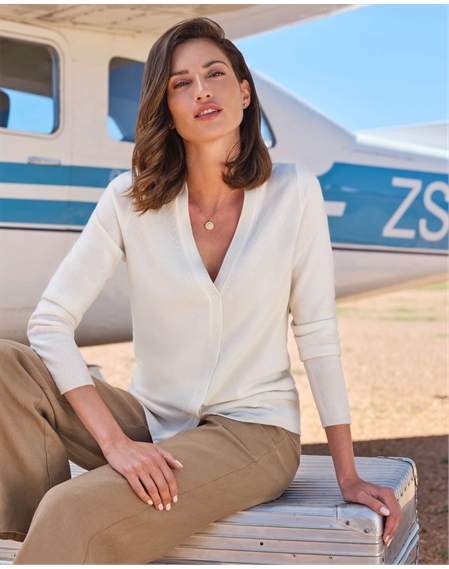 Cashmere V Neck Cardigan