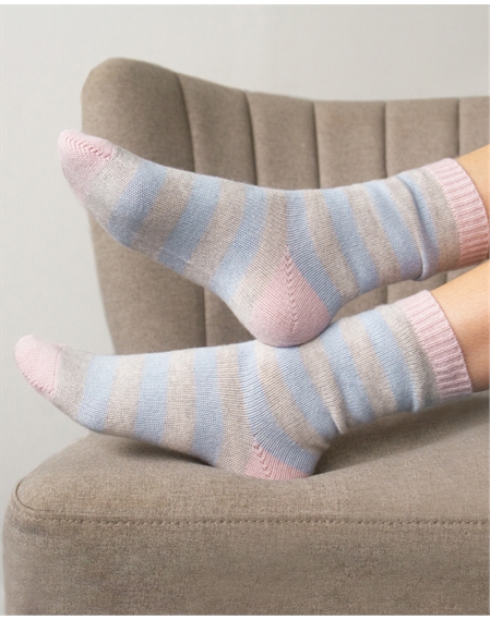 Striped Cashmere Socks
